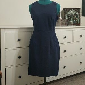 Stretch pencil dress in navy
